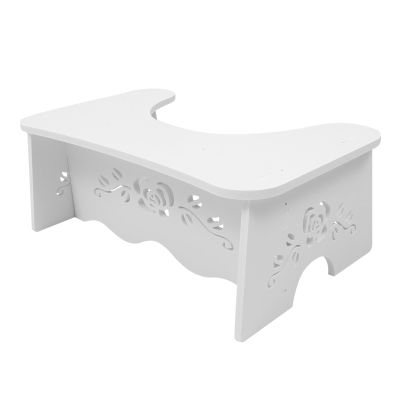 Garneck Stable PVC Toilet Step Stool, Non-Slip Bathroom Footstool for Potty Training