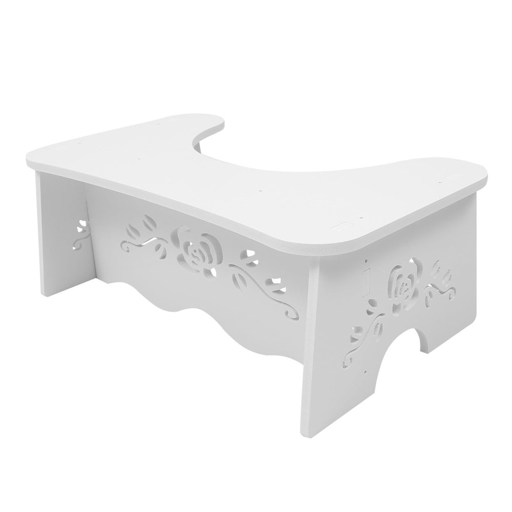 Garneck Stable PVC Toilet Step Stool, Non-Slip Bathroom Footstool for Potty Training