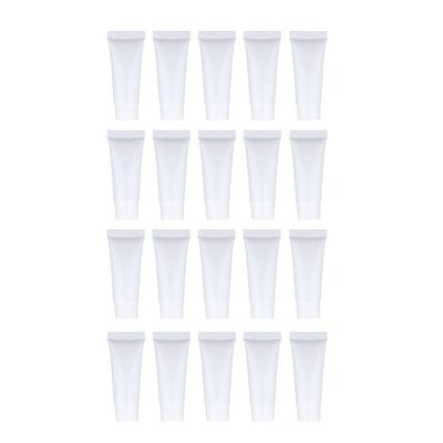 FewNvWa 20 Empty Cosmetic Tubes, 10 ml, White, with Screw Caps