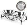 Vistreck Stainless Steel Double Food and Water Bowl Stand for Small to Medium-Sized Dogs and Cats view 4