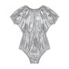 Yihuimin Men's Waterproof Round-Neck Incontinence Bodysuit, Silver, 3XL view 4