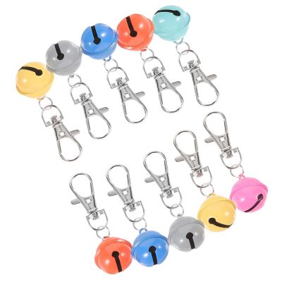 VERDANVERSE 10-Piece Durable Pet Bell Pendants with Key Rings for Cats and Dogs, Rust-Resistant Copper, Random Colors