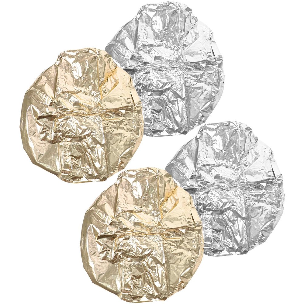 CAXUSD 4-Pack Reusable Aluminum Foil Heat Caps, 28 cm