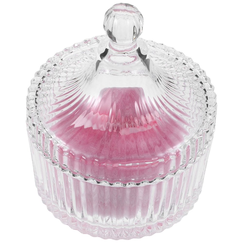 CAXUSD Powder Jar with Large Round Body Powder Puff