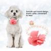 Vistreck Dog Collar with Pearls and Flowers, Elastic Necklace for Small Pets (Pink) view 2