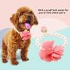 Vistreck Dog Collar with Pearls and Flowers, Elastic Necklace for Small Pets (Pink) view 3