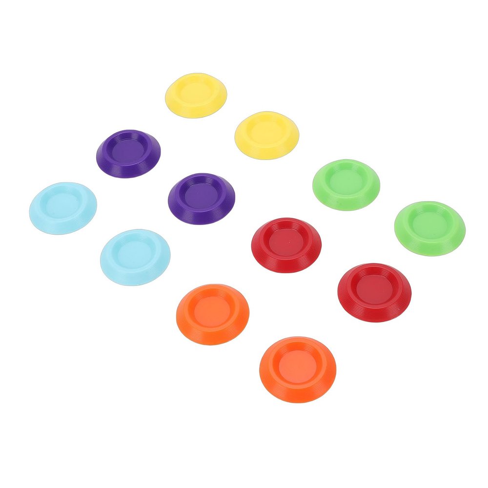FILFEEL 12 Small Food Bowls, 7.6 cm, Colorful Plastic Bowls for Isopods, Springtails, Small Invertebrates, Bioactive Terrarium Accessories