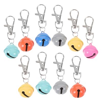 KOCKSHION 10-Pack Pet Bells with Keyring for Cats and Dogs