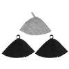 CALLARON 3-Pack Black Felt Sauna Hats for Women and Men view 1