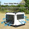 LSYQFB Foldable Dog Car Crate for Audi Q4 e-tron 2022–Present with Breathable Mesh and Soft Mat view 3