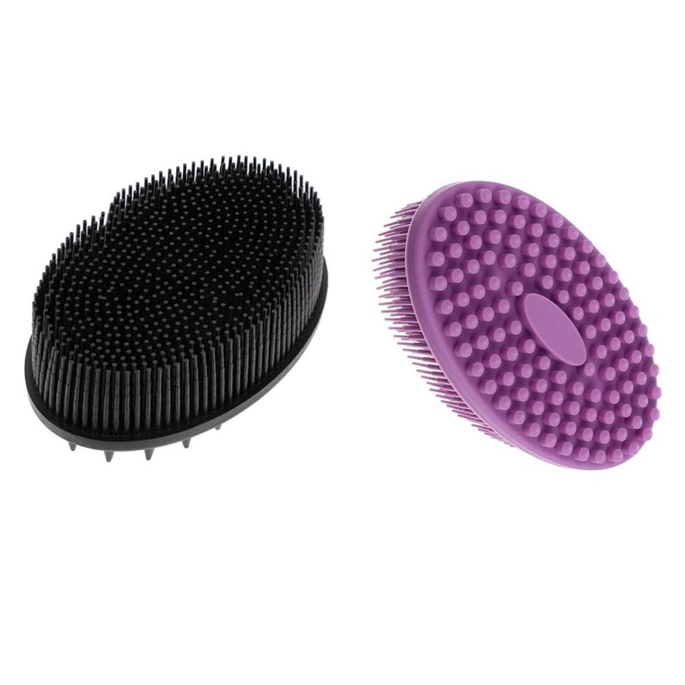 Alipis 2-Piece Silicone Scalp Massage Brushes for Hair Cleaning, Small and Lightweight for Children's Baths and Daily Care