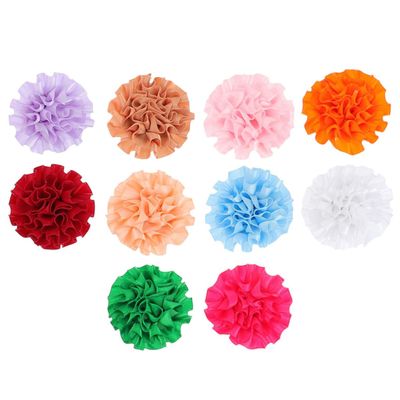 KHBUAB 10-Pack Polyester Flower Collars for Cats and Small Pets, Cute Pet Accessory Gift for Birthdays or Christmas, Random Color