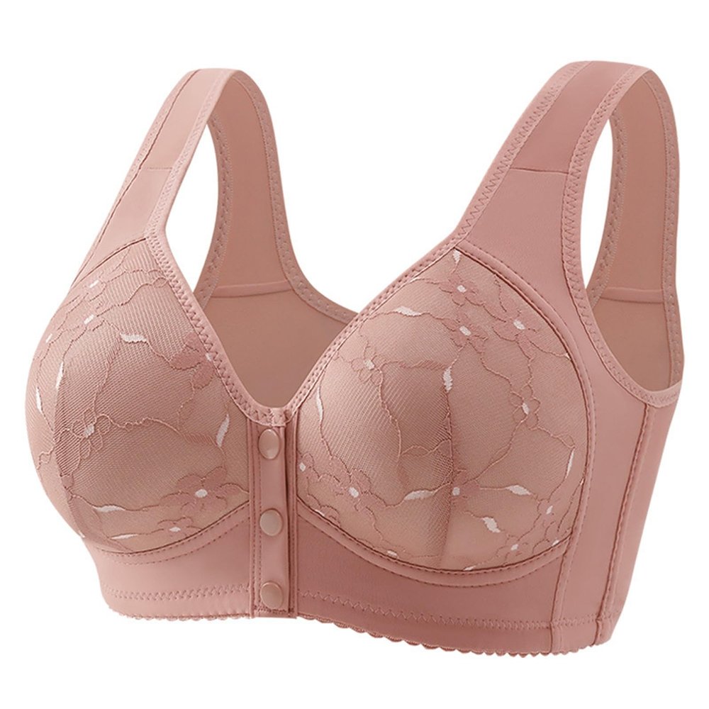 OBASDFD Casual, Adjustable, Breathable Women's Top Bra, Wireless, Beige, 12 (Pink, 18)