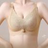 OBASDFD Seamless Wireless Full-Coverage Minimizer Bra, Plus Size, Side Smoothing, Beige, M (Black, M) view 2