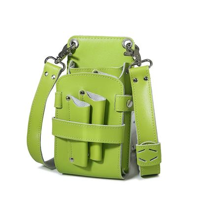 Leather Hairdressing Scissors Holster with Waist Belt, Light Green