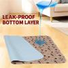 LOAFTWICRE Pet Urine Pad, 1-Pack, Washable Puppy Pee Pad, 4-Layer Leakproof Training Mat, Bottom (Color 3-S) view 3