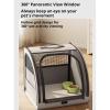 Foldable Car Dog Crate for Polestar 1 2019–2021, Oxford Fabric, 3-Zipper Doors, Gray view 3