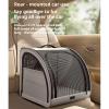Foldable Car Dog Crate for Polestar 1 2019–2021, Oxford Fabric, 3-Zipper Doors, Gray view 4