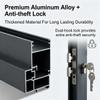 Folding Aluminum Window Security Grille with Lock, 90 x 170 cm view 4