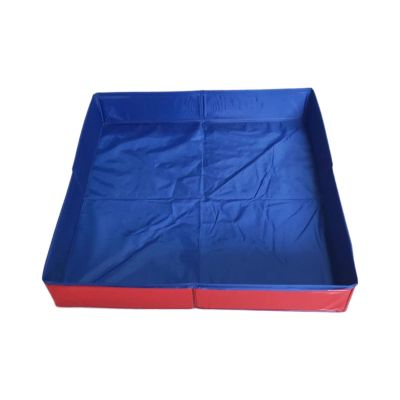 Square Foldable Dog Pool 50 x 50 x 10 cm PVC | Non-Inflatable, Slip-Resistant Shallow-Water Tub