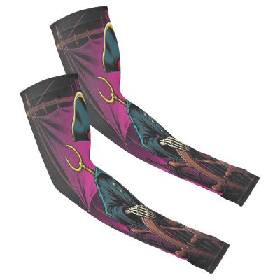 Moisture-Wicking Cooling Compression Arm Sleeves for Men and Women, One Size, Pirate Skull