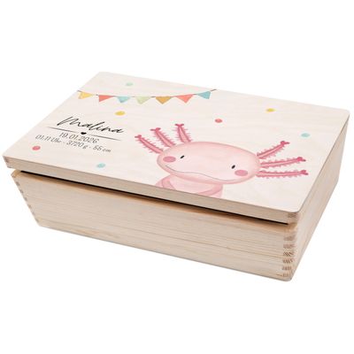 wunderwunsch Personalized Wooden Baby Keepsake Box