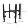 HANABASS Elevated Dog Bowl Stand with Non-Slip Design and Adjustable Height, 6.3–10.2 in view 2