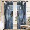 Blackout Curtains H 230 x W 117 cm, 2 Panels – Space Video Game Design, Gray-Blue view 3