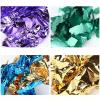 ROCKPOEM 2-Piece Gold Leaf Nail Art Flakes, Silver and Gold Aluminum Glitter for Manicure view 3