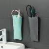 HSTWODE 2-Piece Heat-Resistant Silicone Mat & Storage Sleeve for Hair Styling Tools, Non-Slip Insulating Pad, Gray view 2