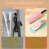HSTWODE 2-Piece Heat-Resistant Silicone Mat & Storage Sleeve for Hair Styling Tools, Non-Slip Insulating Pad, Gray view 4