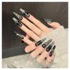 YDMHYLAI 10-Piece Stiletto Press-On Nails, Skeleton Cross, Metal Punk Style, Soft and Lightweight, for Festivals, Parties, and Everyday Wear (929-L) view 2