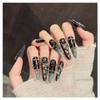 YDMHYLAI 10-Piece Stiletto Press-On Nails, Skeleton Cross, Metal Punk Style, Soft and Lightweight, for Festivals, Parties, and Everyday Wear (929-L) view 3