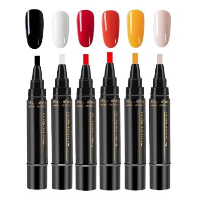 6-Piece Nail Art Pens, Quick-Drying, Long-Lasting