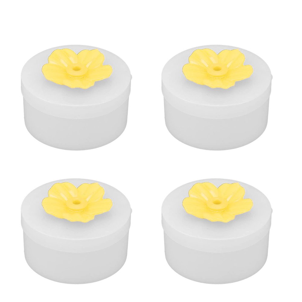 WGFOIP Flower-Shaped Hummingbird Feeders, Handheld Mini Bird Feeders, 4-Pack, Yellow