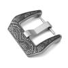 OZDVAYR Vintage Carved Flower Watch Buckle, Textured Metal Replacement Clasp for Men's Watches, Gold, 18 mm view 2