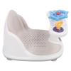 FTVOGUE Baby Bath Seat, Plastic Baby Shower Chair with Temperature Sensor, Wide Seat, 39.1 x 30 cm, Safe Toddler Bath Stool for Infants and Toddlers view 1