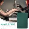 Balacoo Manicure Hand Cushion, Green PU Leather, Double-Sided Nail Pad with Dust Absorption view 3