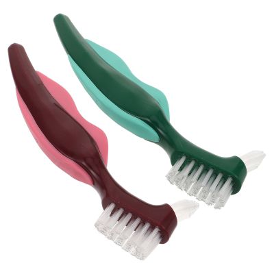 Double-Sided Denture Cleaning Brushes, 2-Pack