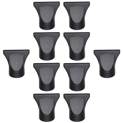 10 Black PP/PC Hair Dryer Nozzles