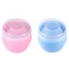 Healifty 2-Piece Baby Powder Puff Container Set, PP, Plush, Large Capacity, One-Hand Operation view 1