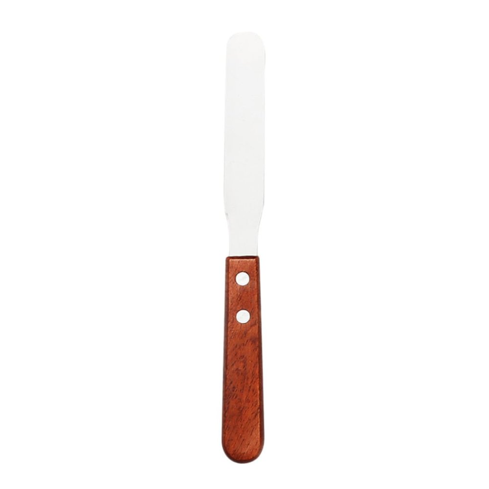 CANIGHT Stainless Steel Hair Removal Spatula with Wooden Handle
