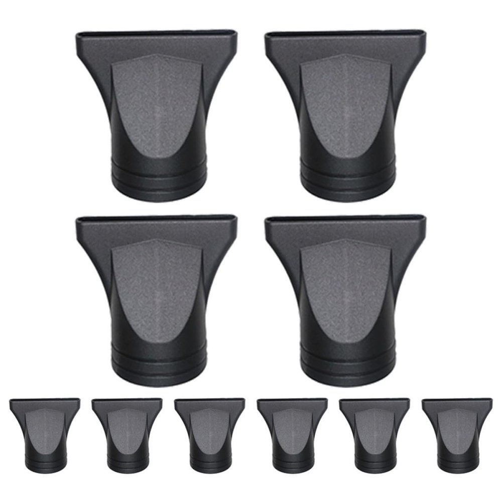 FESTFENDS 10-Piece Hair Dryer Nozzle Attachments, PP and PC, Black