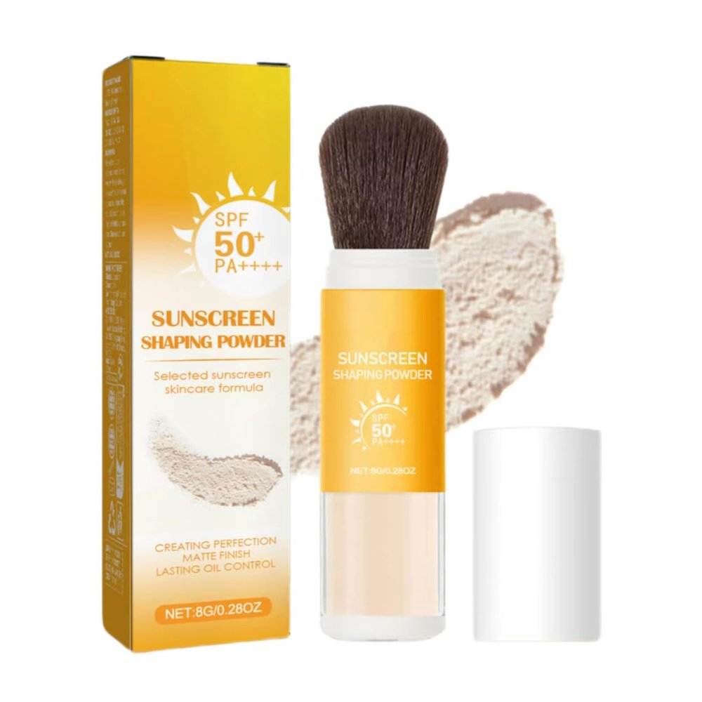 SPF 50 Sun Protection Powder with Built-In Brush for Face and Scalp, #1