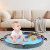 Toy Organizer Play Mat for Kids, 66.8 x 66.8 x 7 cm, Foldable Storage Basket with Carry Handles, Large-Capacity Play Area Cleanup Bag, Multipurpose Room Organization System | Preschool view 2
