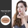 5D Silicone Makeup Practice Face Form in Coffee for Professionals view 3
