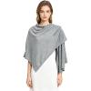 TSSOE Multipurpose Nursing Cover for Women, Button Scarf, Soft Lightweight Nursing Poncho, Gray, One Size view 2