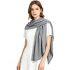 TSSOE Multipurpose Nursing Cover for Women, Button Scarf, Soft Lightweight Nursing Poncho, Gray, One Size view 3