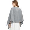 TSSOE Multipurpose Nursing Cover for Women, Button Scarf, Soft Lightweight Nursing Poncho, Gray, One Size view 4