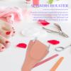 Hemobllo Cuticle Nipper Pouches and Scissor Holder Cases, 5-Piece PU Set, Random Styles view 4